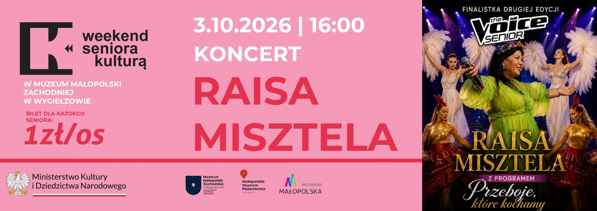 Koncert Reisa Misztela 3.10.2026 g. 16, 1 zł/os